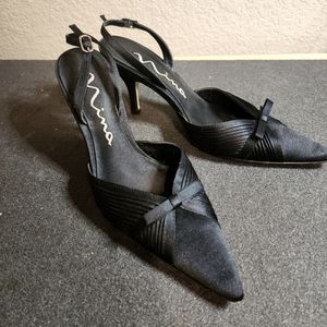 Nina black slingback heels sz 6.5